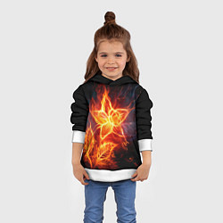 Толстовка-худи детская Flower Neon Fashion 2035 Flame, цвет: 3D-белый — фото 2