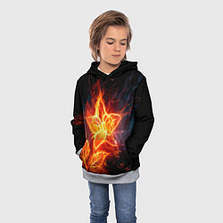 Толстовка-худи детская Flower Neon Fashion 2035 Flame, цвет: 3D-меланж — фото 2