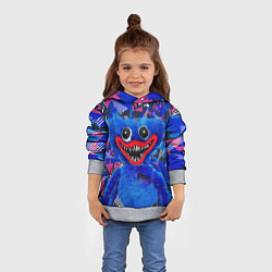 Толстовка-худи детская Poppy на абстрактном фоне, цвет: 3D-меланж — фото 2