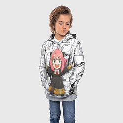 Толстовка-худи детская Семья Шпиона Spy x Family, цвет: 3D-меланж — фото 2