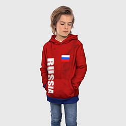 Толстовка-худи детская RUSSIA - RED EDITION - SPORTWEAR, цвет: 3D-синий — фото 2