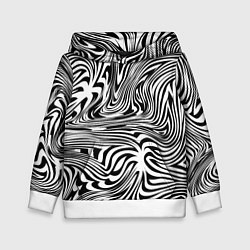 Детская толстовка Сумасшедшая зебра Абстрактный узор с извилистыми л