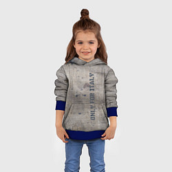 Толстовка-худи детская Only for Italy Мешковина Авангард Hype, цвет: 3D-синий — фото 2