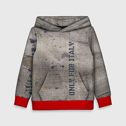 Детская толстовка Only for Italy Мешковина Авангард Hype