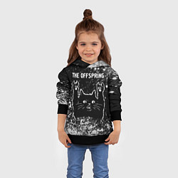 Толстовка-худи детская The Offspring Rock Cat, цвет: 3D-черный — фото 2