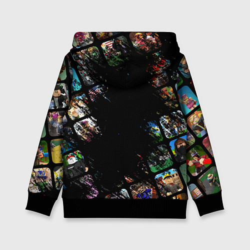 Детская толстовка ROBLOX СЮЖЕТЫ И ЛОГОТИП / 3D-Черный – фото 2