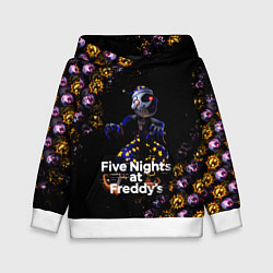 Толстовка-худи детская Five Nights at Freddys Луна паттерн, цвет: 3D-белый