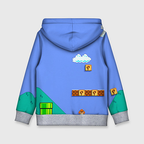 Детская толстовка Марио дизайн / 3D-Меланж – фото 2