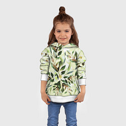 Толстовка-худи детская Цветы Липовый Сад, цвет: 3D-белый — фото 2