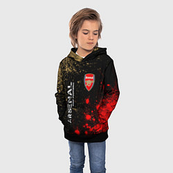 Толстовка-худи детская АРСЕНАЛ Arsenal Pro Football Краска, цвет: 3D-черный — фото 2