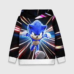 Толстовка-худи детская Speed Sonic, цвет: 3D-белый