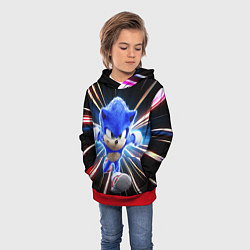 Толстовка-худи детская Speed Sonic, цвет: 3D-красный — фото 2