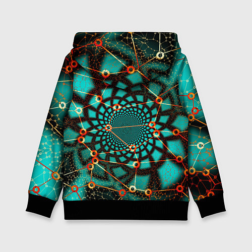 Детская толстовка ТЕКСТУРНЫЕ МОЛЕКУЛЫ TEXTURE MOLECULES / 3D-Черный – фото 2