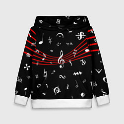 Детская толстовка Нотные Знаки с Нотным Станом