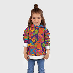 Толстовка-худи детская Психоделический сюжет, цвет: 3D-белый — фото 2