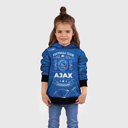 Толстовка-худи детская Ajax Football Club Number 1, цвет: 3D-черный — фото 2