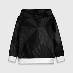 Толстовка-худи детская КАРБОН ПОЛИГОНЫ, цвет: 3D-белый