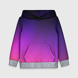 Толстовка-худи детская Розовофиолетовый градиент, цвет: 3D-меланж