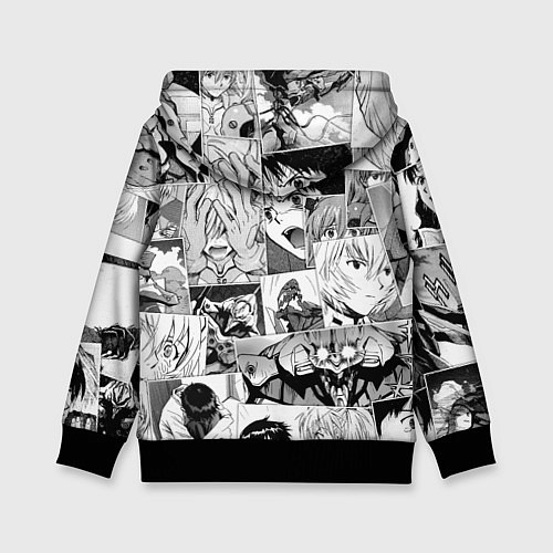 Детская толстовка Евангелион паттерн / 3D-Черный – фото 2
