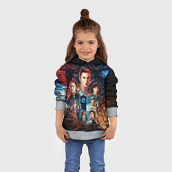 Толстовка-худи детская ОЧЕНЬ СТРАННЫЕ ДЕЛА 4 STRANGER THINGS 4, цвет: 3D-меланж — фото 2