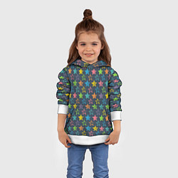Толстовка-худи детская Море звезд, цвет: 3D-белый — фото 2