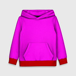 Детская толстовка Однотонный розовый неоновый Пион