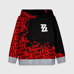 Толстовка-худи детская Zenless Zone Zero капля арт, цвет: 3D-меланж