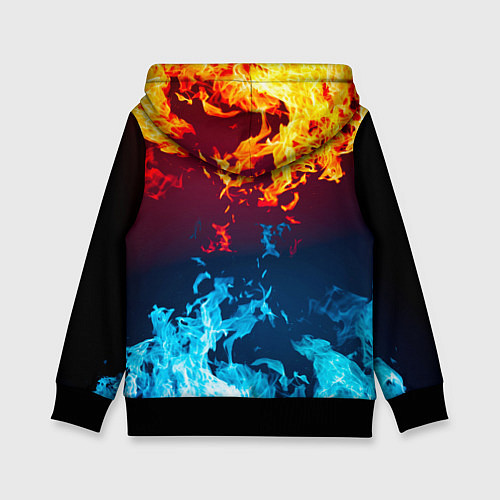 Детская толстовка Лед и Пламя Борьба стихий / 3D-Черный – фото 2
