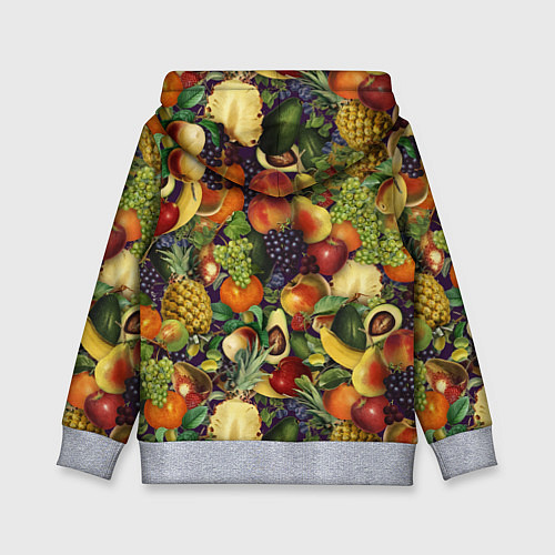 Детская толстовка Вкусные Летние Фрукты / 3D-Меланж – фото 2