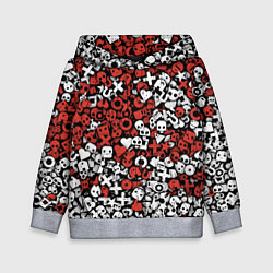 Детская толстовка Красно-белые знаки LDR