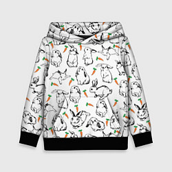 Детская толстовка Зайцы с морковками