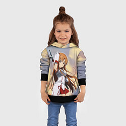 Толстовка-худи детская Асуна Юки - Sword Art Online, цвет: 3D-черный — фото 2