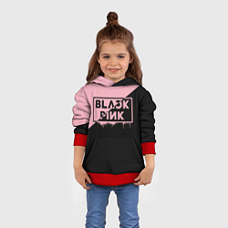 Толстовка-худи детская BLACKPINK BIG LOGO, цвет: 3D-красный — фото 2