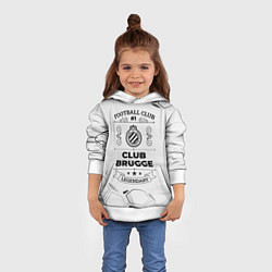 Толстовка-худи детская Club Brugge Football Club Number 1 Legendary, цвет: 3D-белый — фото 2