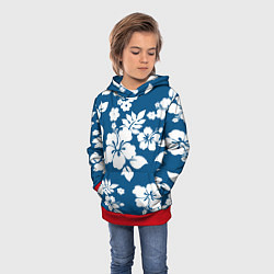 Толстовка-худи детская Цветочный паттерн Минимализм, цвет: 3D-красный — фото 2