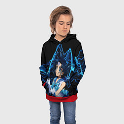 Толстовка-худи детская Сейлор Меркурий -гениальная школьница, цвет: 3D-красный — фото 2