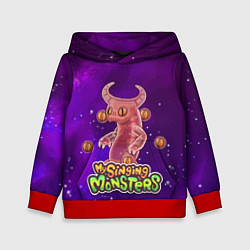 Толстовка-худи детская My singing monsters ЭПИЧЕСКИЙ ВУЖАС, цвет: 3D-красный