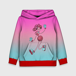 Толстовка-худи детская Мама длинные ноги: Poppy Playtime, цвет: 3D-красный