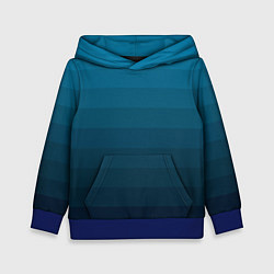 Толстовка-худи детская Blue stripes gradient, цвет: 3D-синий