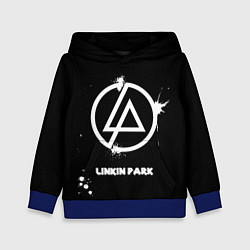 Толстовка-худи детская Linkin Park логотип краской, цвет: 3D-синий