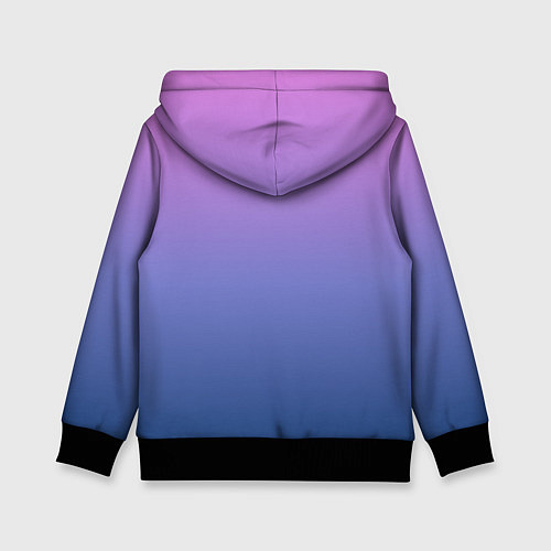 Детская толстовка PINK-BLUE GRADIENT ГРАДИЕНТ / 3D-Черный – фото 2