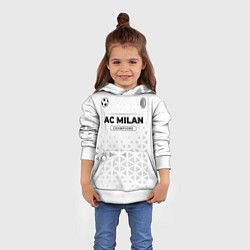 Толстовка-худи детская AC Milan Champions Униформа, цвет: 3D-белый — фото 2