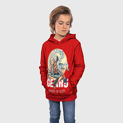 Толстовка-худи детская ЛУФФИ 5 ГИР ONE PIECE На луне, цвет: 3D-красный — фото 2