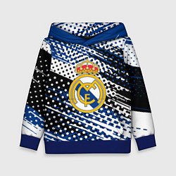 Толстовка-худи детская Real madrid Реал Мадрид краски, цвет: 3D-синий