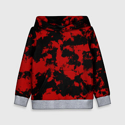 Детская толстовка Черно-красная абстракция