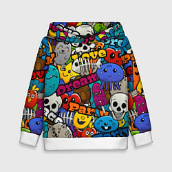 Детская толстовка Красочный паттерн из мультяшных героев