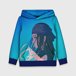 Толстовка-худи детская Красотка Аспира Golden Kamuy, цвет: 3D-синий