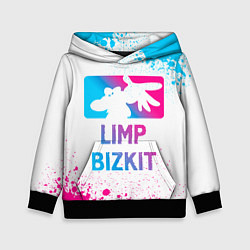 Толстовка-худи детская Limp Bizkit Neon Gradient, цвет: 3D-черный