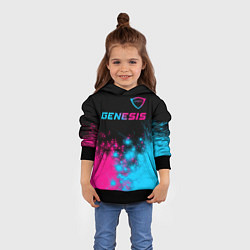 Толстовка-худи детская Genesis Neon Gradient, цвет: 3D-черный — фото 2