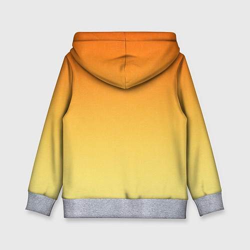 Детская толстовка Оранжевый, желтый градиент / 3D-Меланж – фото 2